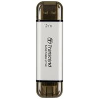 Transcend ESD310S 2 TB Externe SSD harde schijf USB-A 3.2 Gen 2, USB-C Zilver TS2TESD310S