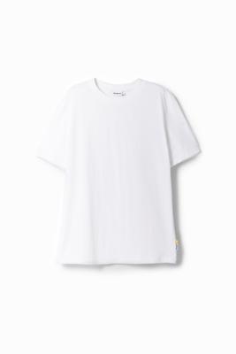 Effen T-shirt naden - WHITE - XXL