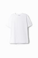 Effen T-shirt naden - WHITE - XXL