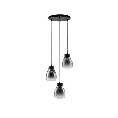 Lyora HanglampBlacu 3-lichts zwart rond - 9009271
