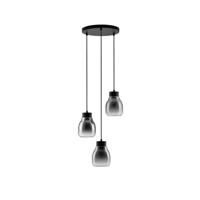 Lyora HanglampBlacu 3-lichts zwart rond - 9009271