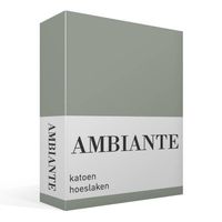 Ambiante Hoeslaken Katoen Green-2-persoons (140x200 cm)