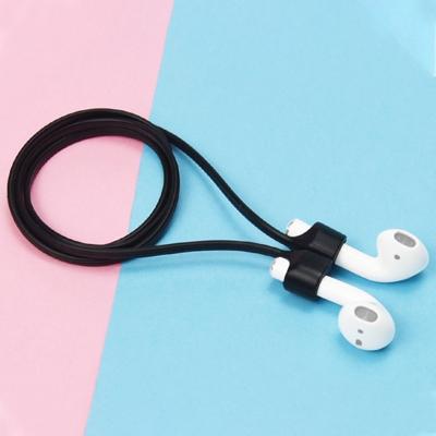 Draadloze Bluetooth headset anti-verloren touw magnetische siliconen Lanyard voor Apple luchtpods 1/2 (zwart)