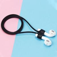 Draadloze Bluetooth headset anti-verloren touw magnetische siliconen Lanyard voor Apple luchtpods 1/2 (zwart)