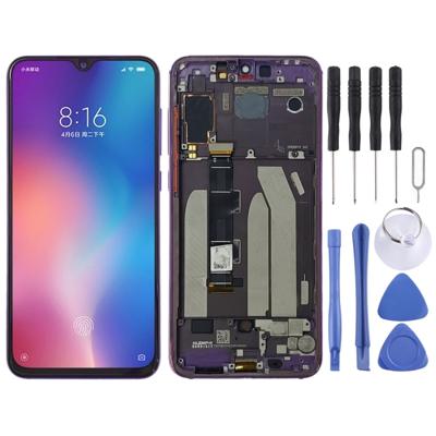 LCD-scherm en digitizer volledige montage met frame voor Xiaomi mi 9 SE (paars)