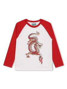 Kenzo Kids t-shirt en coton à imprimé graphique - Rouge