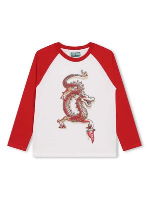 Kenzo Kids t-shirt en coton à imprimé graphique - Rouge