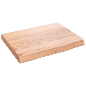 Wandschap 40x30x4 cm behandeld massief eikenhout lichtbruin