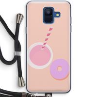 Donut: Samsung Galaxy A6 (2018) Transparant Hoesje met koord
