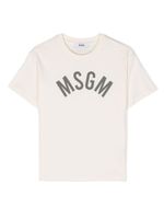 MSGM Kids t-shirt en coton à logo imprimé - Blanc - thumbnail