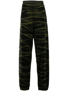 Aries pantalon taille-haute à logo brodé - Vert