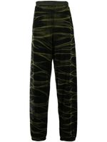 Aries pantalon taille-haute à logo brodé - Vert