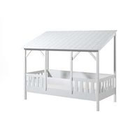 Vipack huisbed met wit dak - wit - 90x200 cm - Leen Bakker