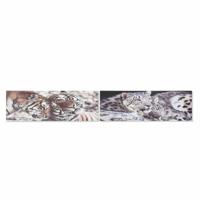 Schilderij DKD Home Decor Pijnboom Tijger Canvas (2 pcs) (135 x 2.5 x 45 cm)