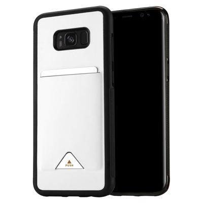 Samsung Galaxy S8 Plus | TPU Hoesje | Wit met Pashouder