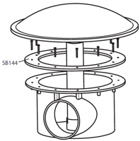 Europond Flensring voor Bodemdrain 110mm - Duurzaam & Visveilig Design, Efficiënte Vijverhygiëne