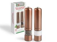 Magnani - Elektrisch Peper- en Zoutstel - Rosé Goud - Grove en Fijne Maalstand - RVS - Batterijen - 22 x Ø 5 cm