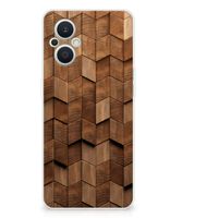 Bumper Hoesje voor OPPO Reno8 Lite Wooden Cubes - thumbnail