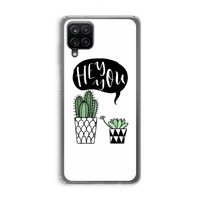 Hey you cactus: Samsung Galaxy A12 Transparant Hoesje
