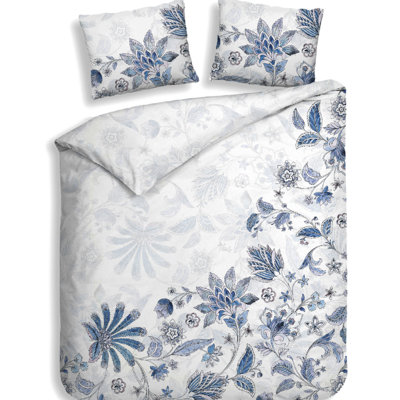 Dekbedovertrek Asia Katoen Satijn Wit Bloemen 260x200 Cm Anti Allergie Heckett Lane - Dekbed-Discounter.nl