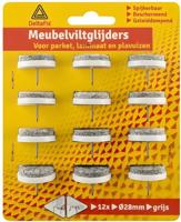 Meubelviltglijder grijs 28mm 12st - Deltafix