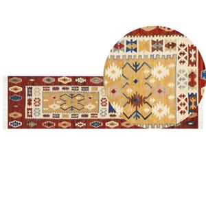 Beliani - VOSKEHAT - Kelim vloerkleed - Multicolor - 80 x 300 cm - Wol