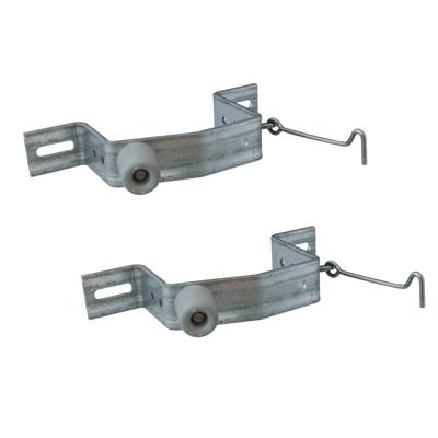 Opvangbeugel deur - 2x - verzinkt staal - met haak - 8 x 12 cm