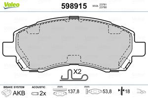 Valeo Remblokset 598915