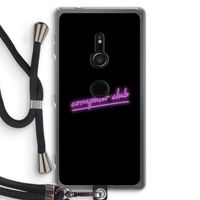 Vice Black: Sony Xperia XZ2 Transparant Hoesje met koord