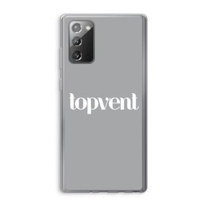 Topvent Grijs Wit: Samsung Galaxy Note 20 / Note 20 5G Transparant Hoesje