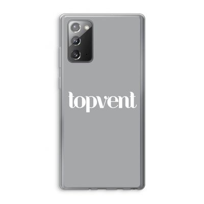 Topvent Grijs Wit: Samsung Galaxy Note 20 / Note 20 5G Transparant Hoesje