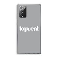 Topvent Grijs Wit: Samsung Galaxy Note 20 / Note 20 5G Transparant Hoesje