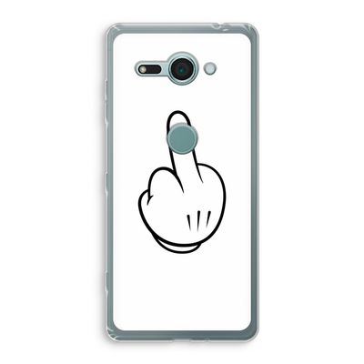 Middle finger white: Sony Xperia XZ2 Compact Transparant Hoesje