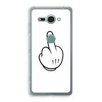 Middle finger white: Sony Xperia XZ2 Compact Transparant Hoesje