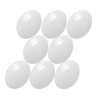 Creative Company eieren - 8x stuks - wit - kunststof - 6 cm - decoraties - DIY
