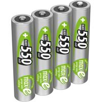 Ansmann maxE HR03 Oplaadbare AAA batterij (potlood) NiMH 550 mAh 1.2 V 4 stuk(s) Ansmann maxE HR03 Oplaadbare AAA batterij (potlood) NiMH 550 mAh 1.2 V 4 stuk(s)