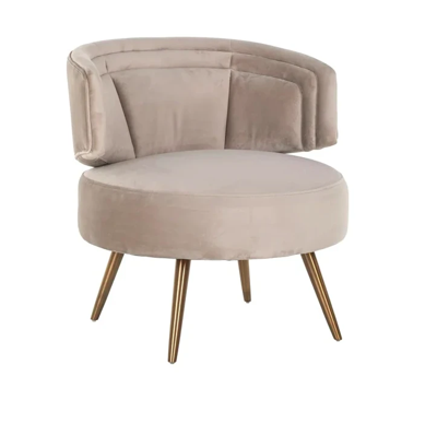 Lounge Stoel Hazel Khaki Velvet
