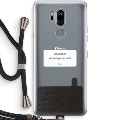 Reminder: LG G7 Thinq Transparant Hoesje met koord