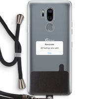 Reminder: LG G7 Thinq Transparant Hoesje met koord