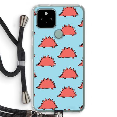 Dinosawrr: Pixel 5 Transparant Hoesje met koord
