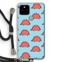 Dinosawrr: Pixel 5 Transparant Hoesje met koord