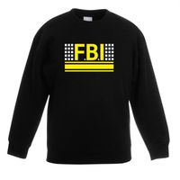 Politie FBI logo sweater zwart voor kinderen 14-15 jaar (170/176)  -