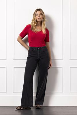 Studio Anneloes Sascha Shirt 12614 T-shirt Korte Mouw 3200 Deep Red