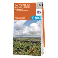 Wandelkaart - Topografische kaart 127 OS Explorer Map South Molton & Chulmleigh | Ordnance Survey - thumbnail