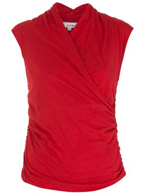 Amir Slama blouse à design drapé - Rouge