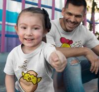 Kuiken en kip vader en kind t-shirt