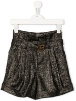 Balmain Kids short à effet métallisé - Noir