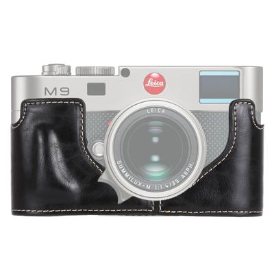 1/4 inch draad PU leder Camera Half Case Base voor Leica M9 (zwart)