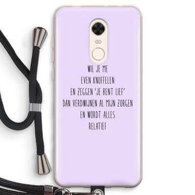 Relatief: Xiaomi Redmi 5 Transparant Hoesje met koord