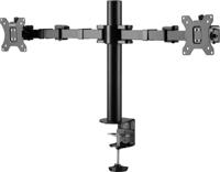SpeaKa Professional SP-MM-220 Monitorbeugel 2-voudig 43,2 cm (17) - 81,3 cm (32) Zwart In hoogte verstelbaar, Kantelbaar en zwenkbaar, Draaibaar